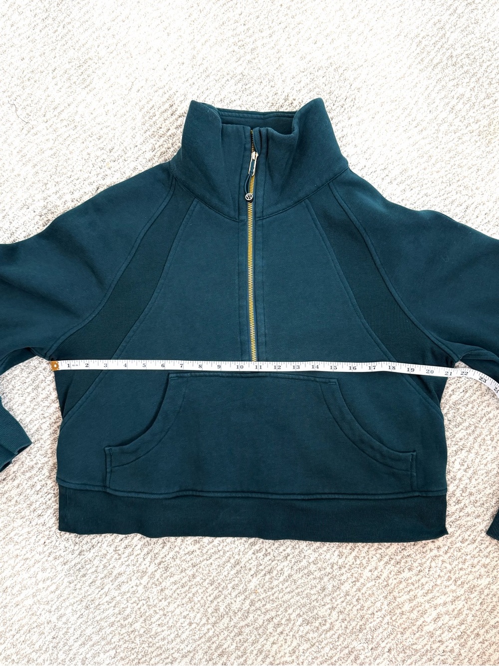 lululemon Scuba Oversized Half-Zip Pullover Green Jasper XS/S Funnel Neck Top - Picture 7 of 9